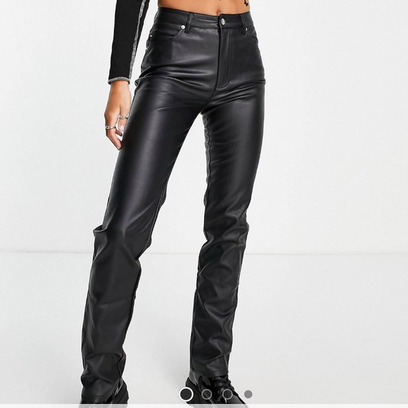 ASOS Pants & Jumpsuits Nwot Asos Design Tall 9s Straight Leg Faux